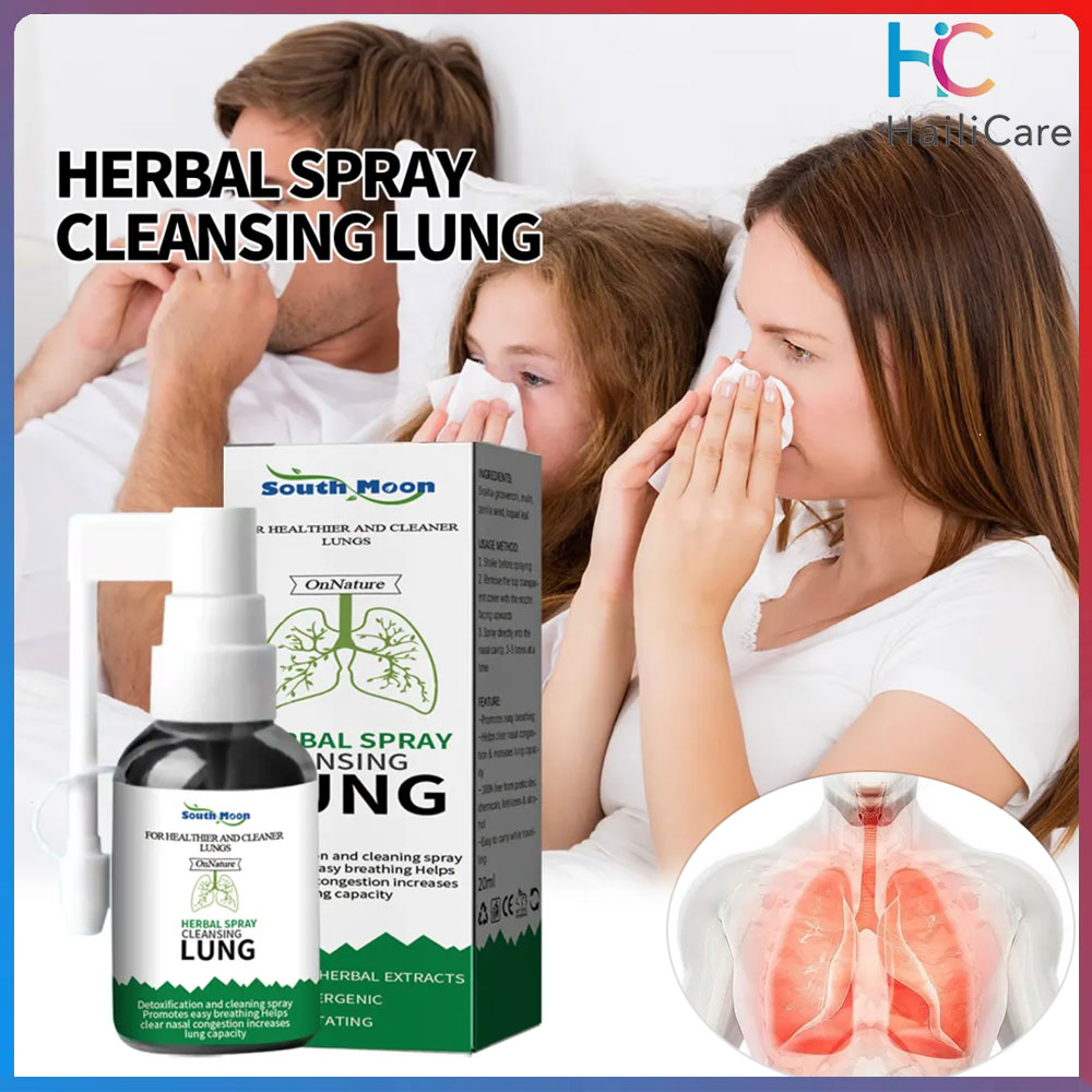 Hailicare Herbal Cleansing Lung Spray 20ml Clear Nasal Congestion Discomfortable Relieve Nasal Throat Care Spray ราคา 52 บาท*ส่งฟรี