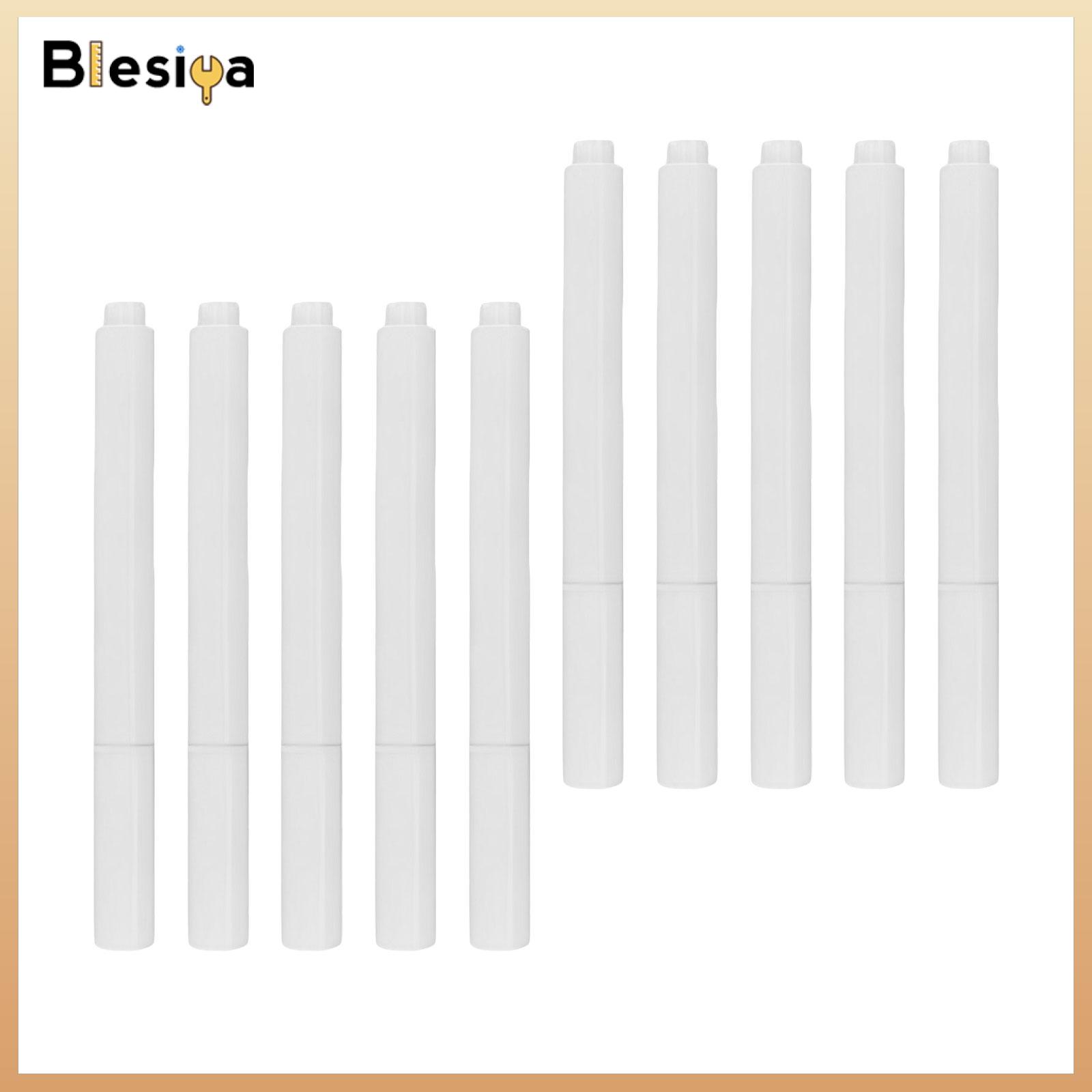 Blesiya 10 Pieces White Chalk Markers Chalkboard Marker for Signs Windows