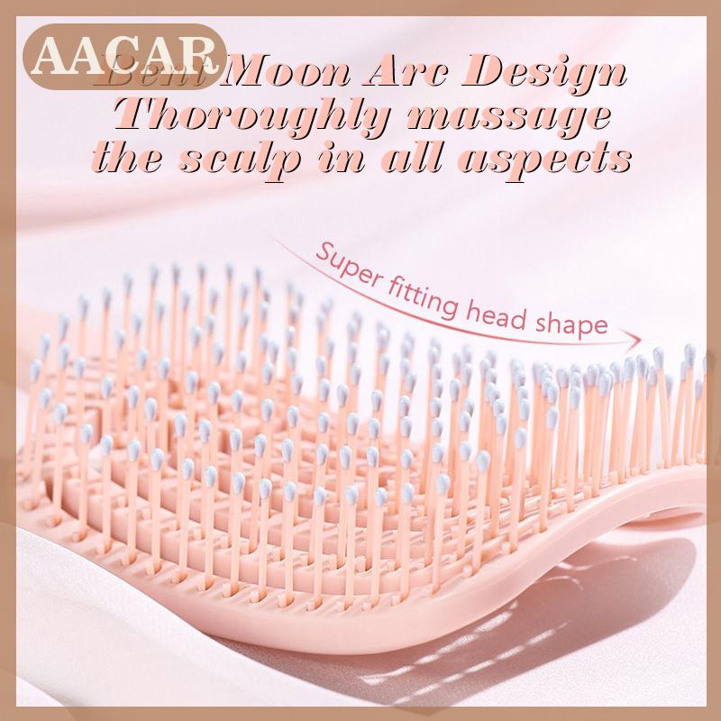AACAR Relaxing Elastic Massage Comb Hollow Out Detangling Hair Brush Scalp Massage Combs Fast Blow Drying Detangler Hair Styling Tools