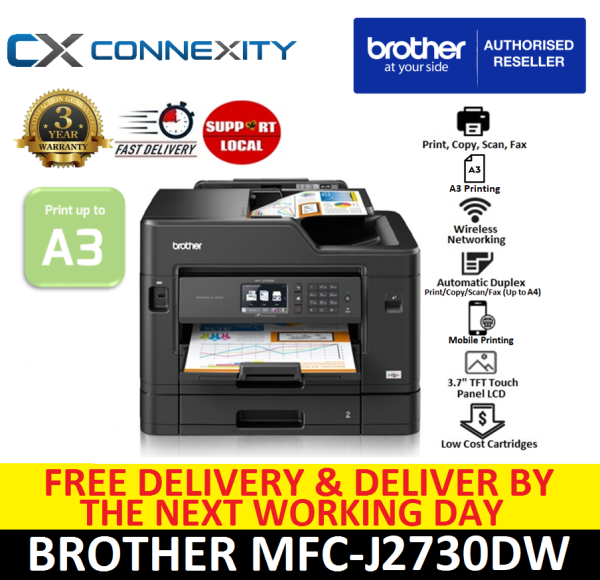 Brother MFC-J2730DW Inkjet Printer l Multi-Function Inkjet Colour Printer l A3 Printer l MFC J2730DW l J2730DW l 2730 l Brother Printer l J2730 l Brother Printer MFC J2730dw l  Inkjet Printer l All-in-One Printer l Printerl Brother J2730 Singapore