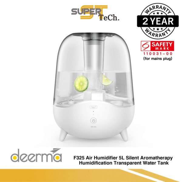 Xiaomi Deerma F325/F329 Ultrasonic Cool Mist Humidifier 5L Silent Aromatherapy Diffuser Transparent Water Tank Singapore