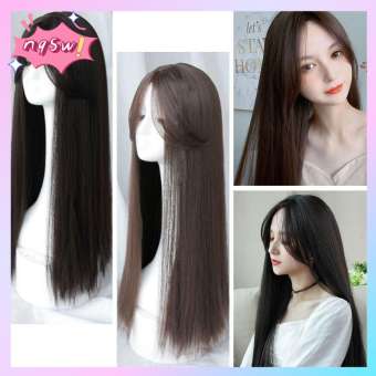NQSW Thời trang 70cm Chịu nhiệt Tóc Thẳng Hóa trang Tóc giả đầy đủ Tóc giả tự nhiên