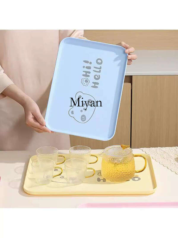 New Pastry Tea Home Living Room Dining Cute And Exquisite Cup, Plastic Rectangular Tray, Commercial Fruit Tray Miyan 1586696686-Cb