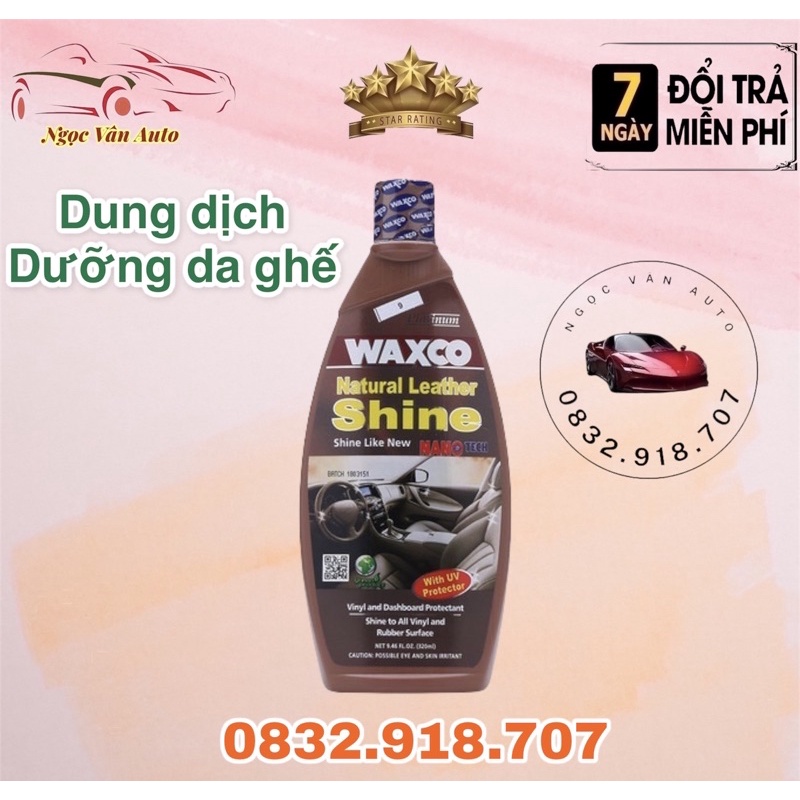 Dung Dịch Dưỡng Ghế Da Waxco cao cấp hàng Malaysia   "