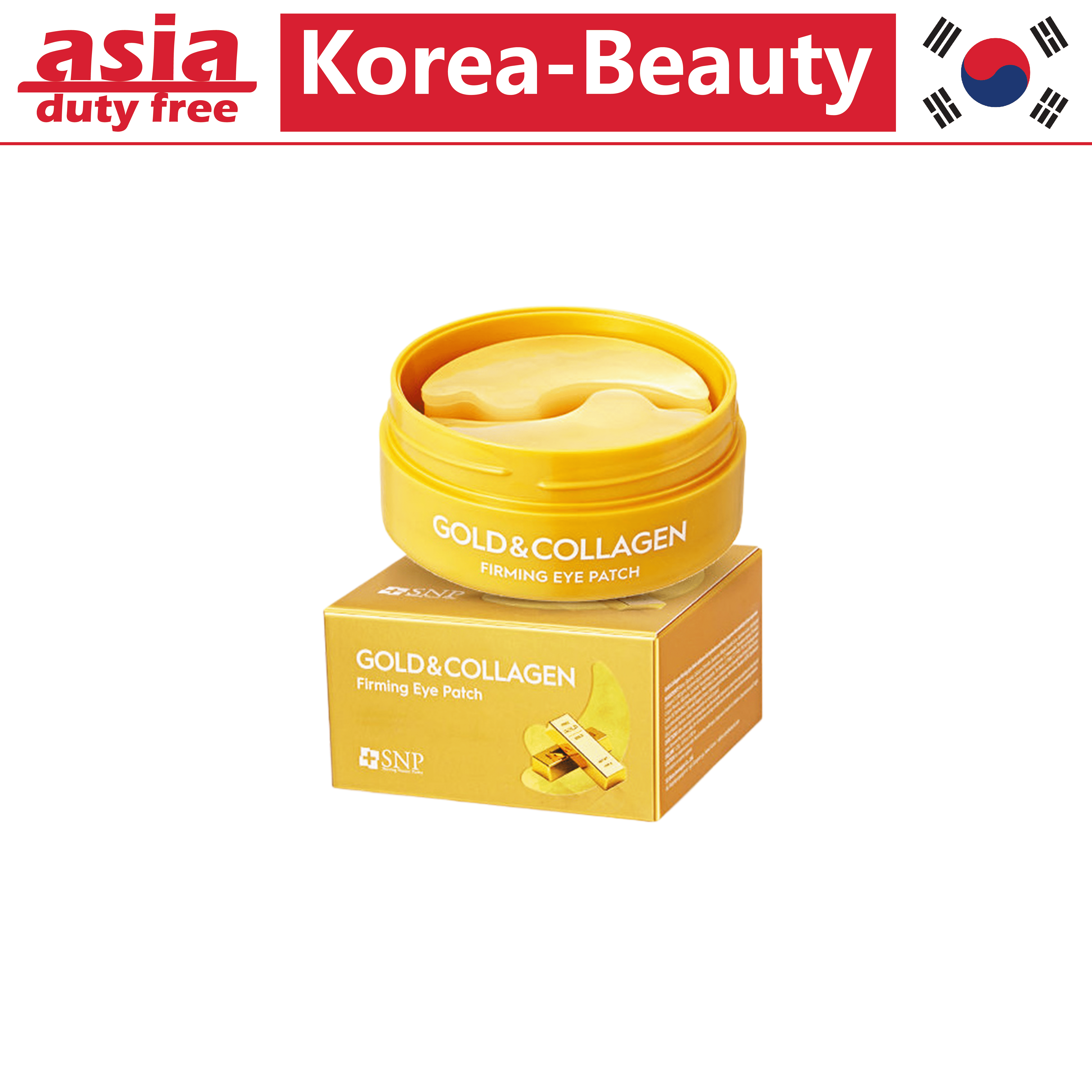 SNP 24K Gold Firming Eye Patch | 11,900mg of Collagen with 24K Gold | Tightening and Hydrating for All Skin | Under Eye Patches for Dark Circles | Korean Skincare Eye Mask | 60 Patches