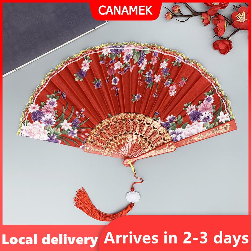 【Giao hàng nhanh】 Quạt gấp lụa cổ điển phong cách Trung Hoa đồ thủ công mỹ nghệ làm quà tặng đồ trang trí nhà cửa quạt múa cầm tay quạt trang trí phòng handmade