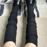 YYDIANNAWU 1Pair ผ้าฝ้ายแท้แท้ ถุงเท้าสูงระดับเข่า สีทึบทึบ เก็บความอบอุ่น ถุงเท้าน่อง  ถุงเท้าบูต ฤดูหนาวในฤดูใบไม้ร่วง