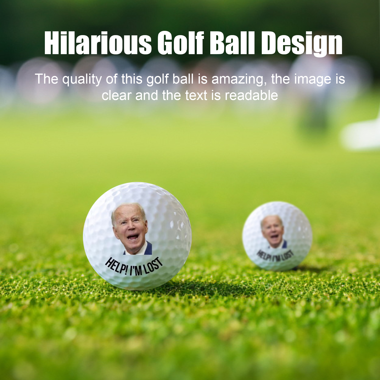 Chất lượng in bóng gôn Chính Trị hài hước Bóng chơi golf bị mất bóng gôn hài hước mới lạ giảm căng thẳng quà tặng cho golfer cha mẹ bạn bè sinh nhật hoàn hảo hiện tại văn bản rõ ràng hài hước tổng thống thiết kế hạt tròn
