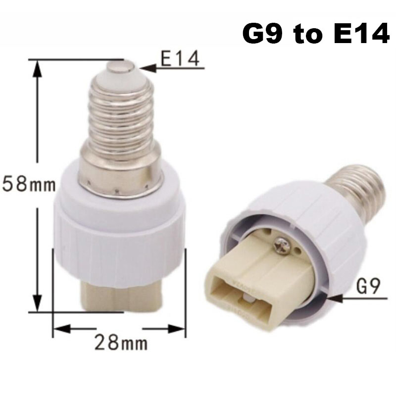 QKKQLA 2x E27 GU10 G9 E12 B22 MR16 to E27 E40 E14 LED light Bulb Holder Converter AC base power Socket Adapter lampholder For Corn lamp