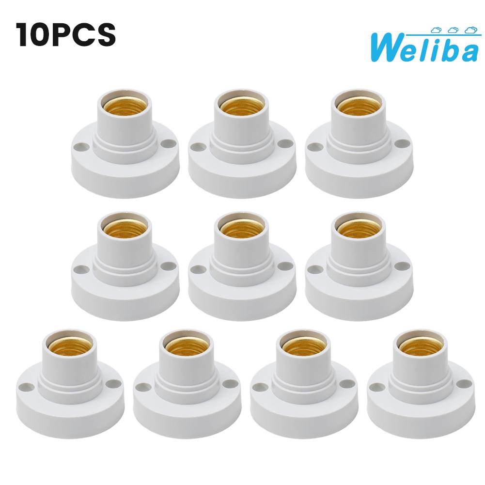 【Weliba】 10* New-E14 Light Bulb Screw Lamp Surface Fixing Base Holder,Edison Screw Socket [New Home Products Hot Sale] ราคา 199 บาท*ส่งฟรี