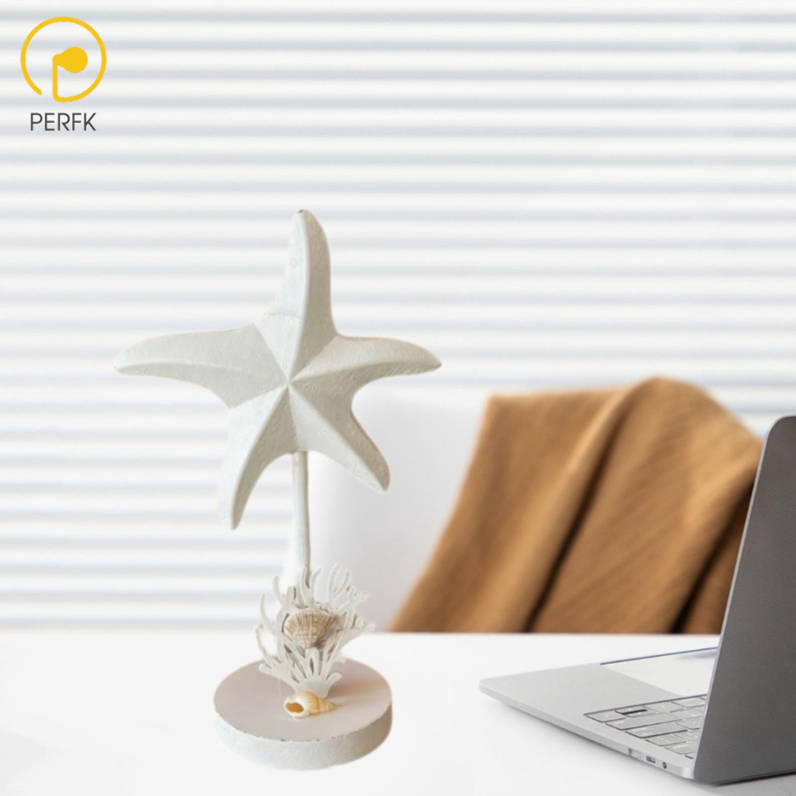Perfk Wooden Starfish Decor Desktop Ornament Nautical Table Centerpiece Coastal Starfish Figurine for Fireplace Entrance Decoration ราคา 138 บาท*ส่งฟรี
