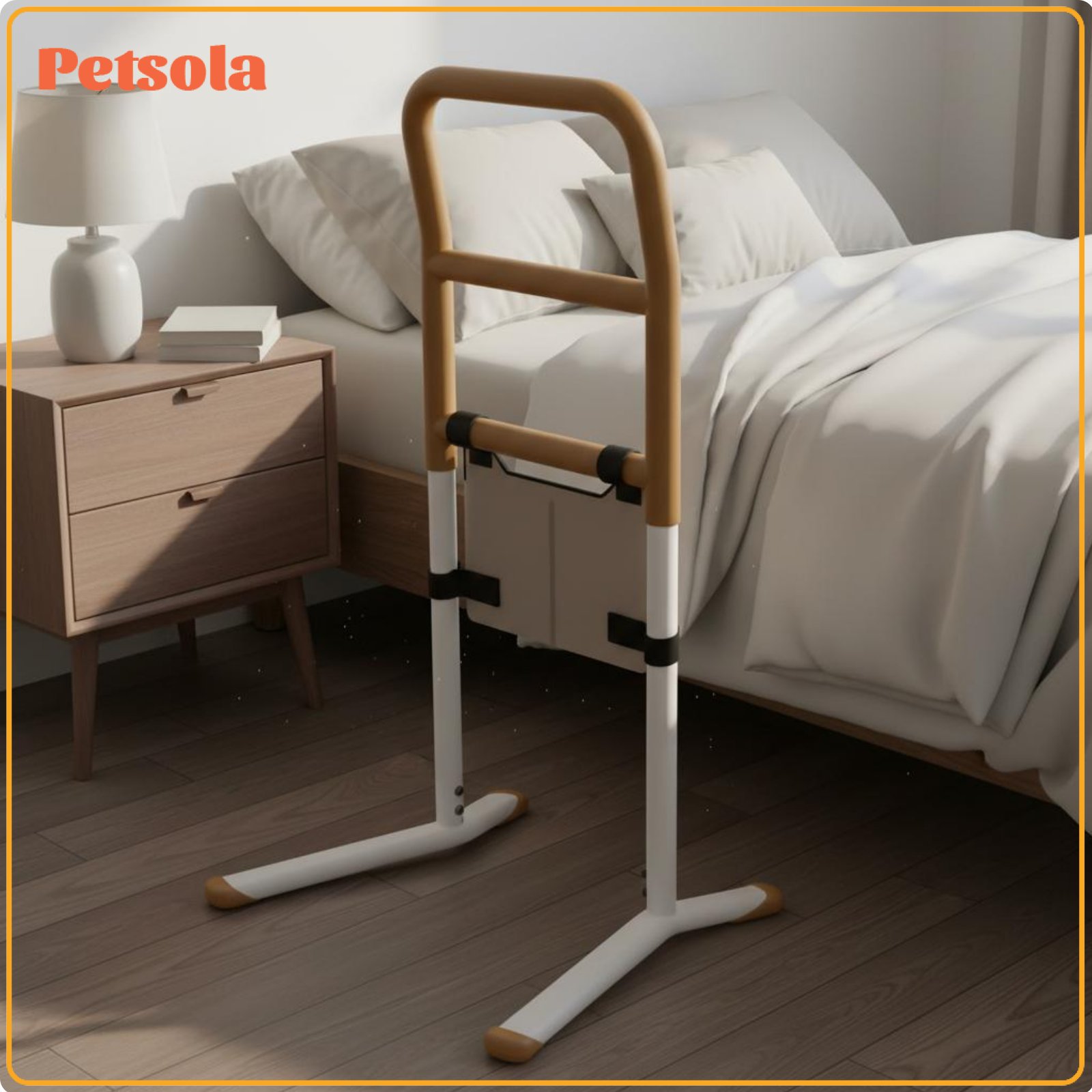 petsola Fall Safety Bedside Assist Stable Base Freestanding Grab Bar Non-Slip Grip Stand Assist Lightweight & Long-Lasting for Disabled, Bathroom ราคา 2,868 บาท*ส่งฟรี