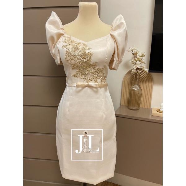 sachin and babi light blue dress Filipiniana – VESTIDO main image 0