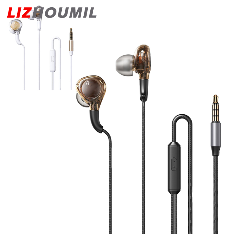 LIZHOUMIL RM-670 Wired Earbuds In-Ear Headphones Noise Isolating Transparent Earbuds Stereo Sound Earphones For Women Men ราคา 158 บาท*ส่งฟรี