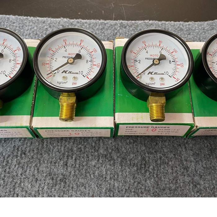 Đồng hồ đo áp suất hơi kk gauges 5,7,10,15kg máy nén khí