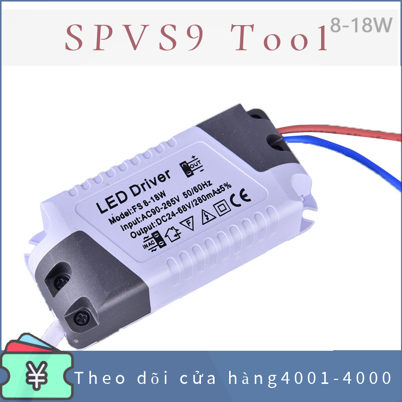 SPVS9 Đèn LED biến áp có thể điều chỉnh độ sáng Bộ nguồn 8/12/15/18/21W Đèn LED chống nước