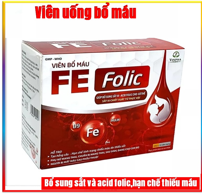 Viên uống bổ máu Fe Folic , bổ sung sắt III - Acid Folic