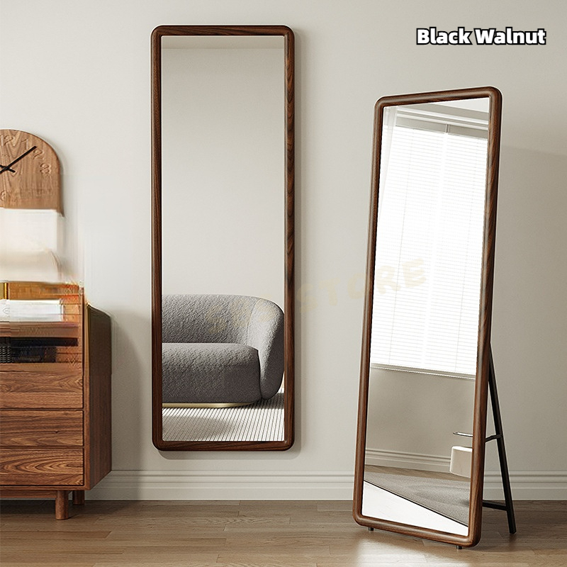 🌟SG STOCK🌟Vertical full-length mirror Large-size dressing mirror Bedroom vertical mirror Wall-mounted wooden mirror