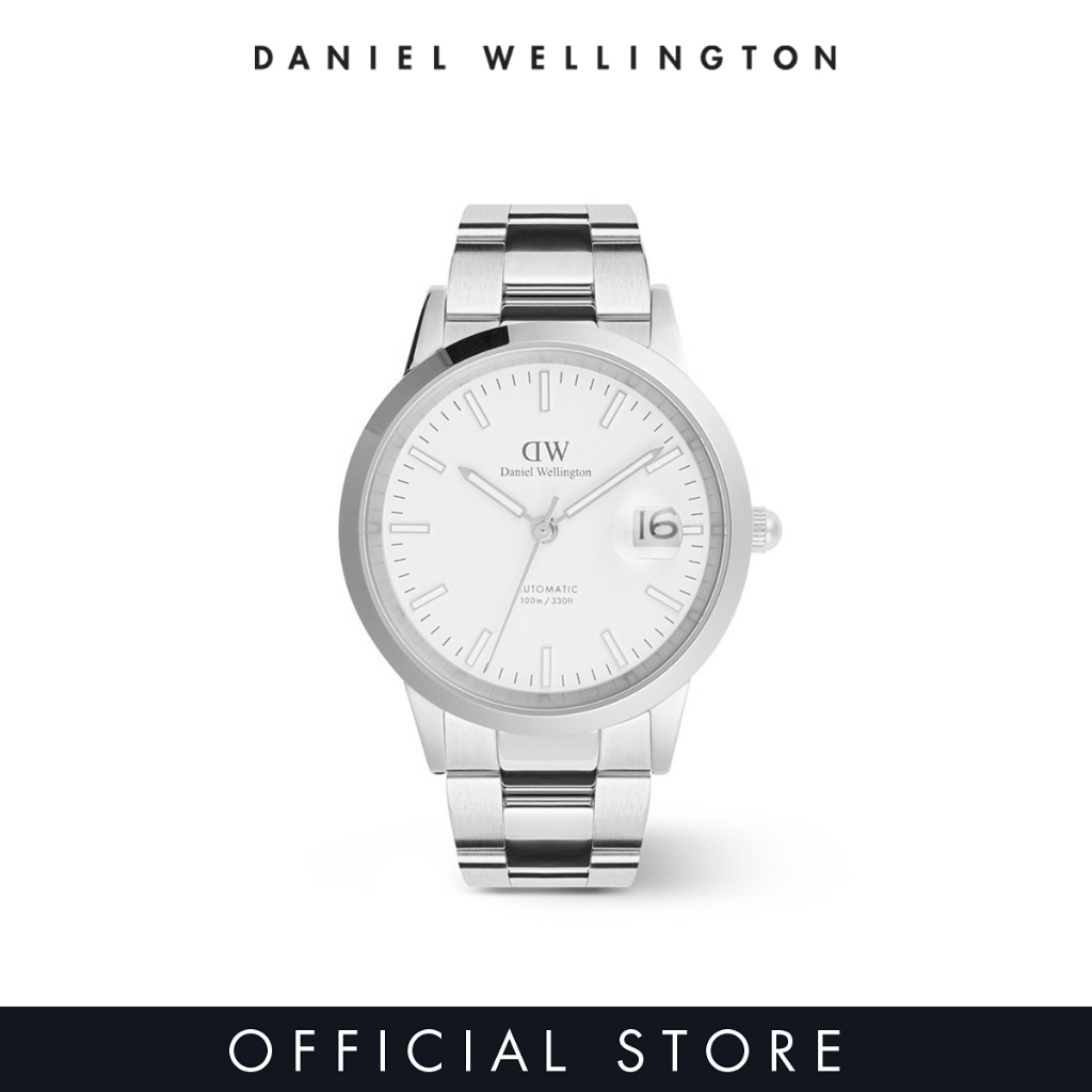 [2 years warranty] Daniel Wellington Iconic Automatic 40mm Link Silver White - Men Watch Automatic movement watch DW Official Authentic Original