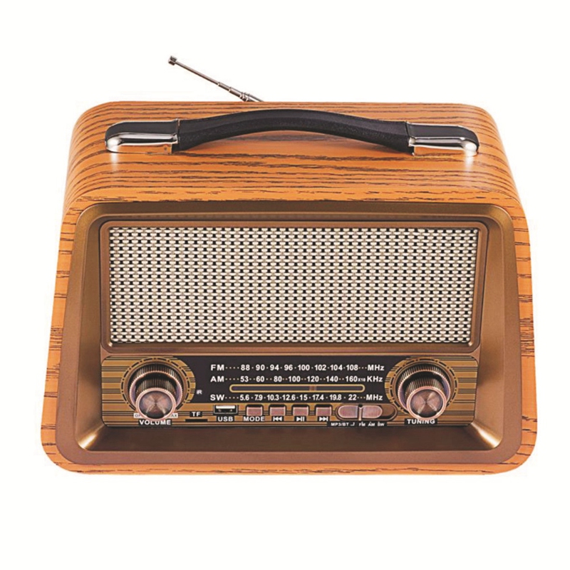 Portable Wooden Retro Radio Wireless Bluetooth Speakers HIFI Stereo AM FM