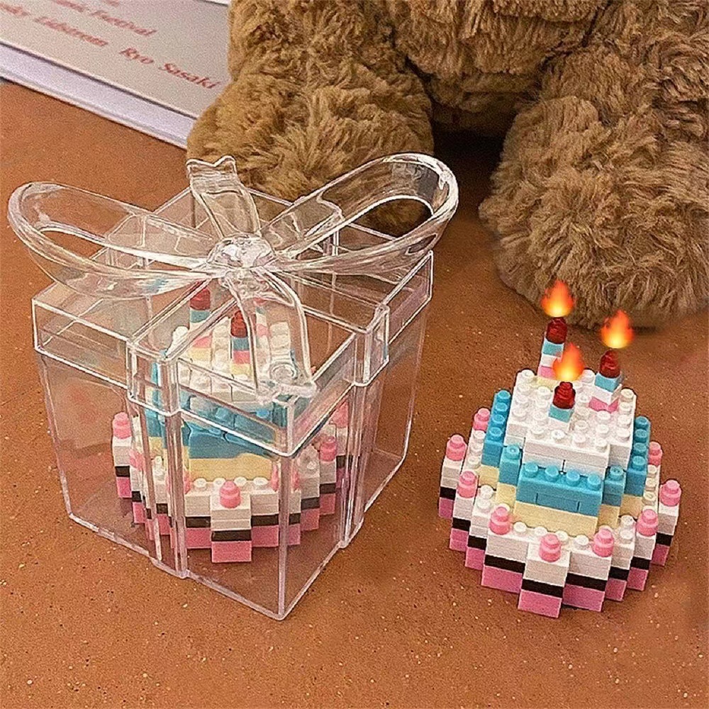 Túi nến cho nam và nữ bánh nhỏ quà sinh nhật tương thích với gạch Lego bạn bè quà tặng ngày lễ đồ ch