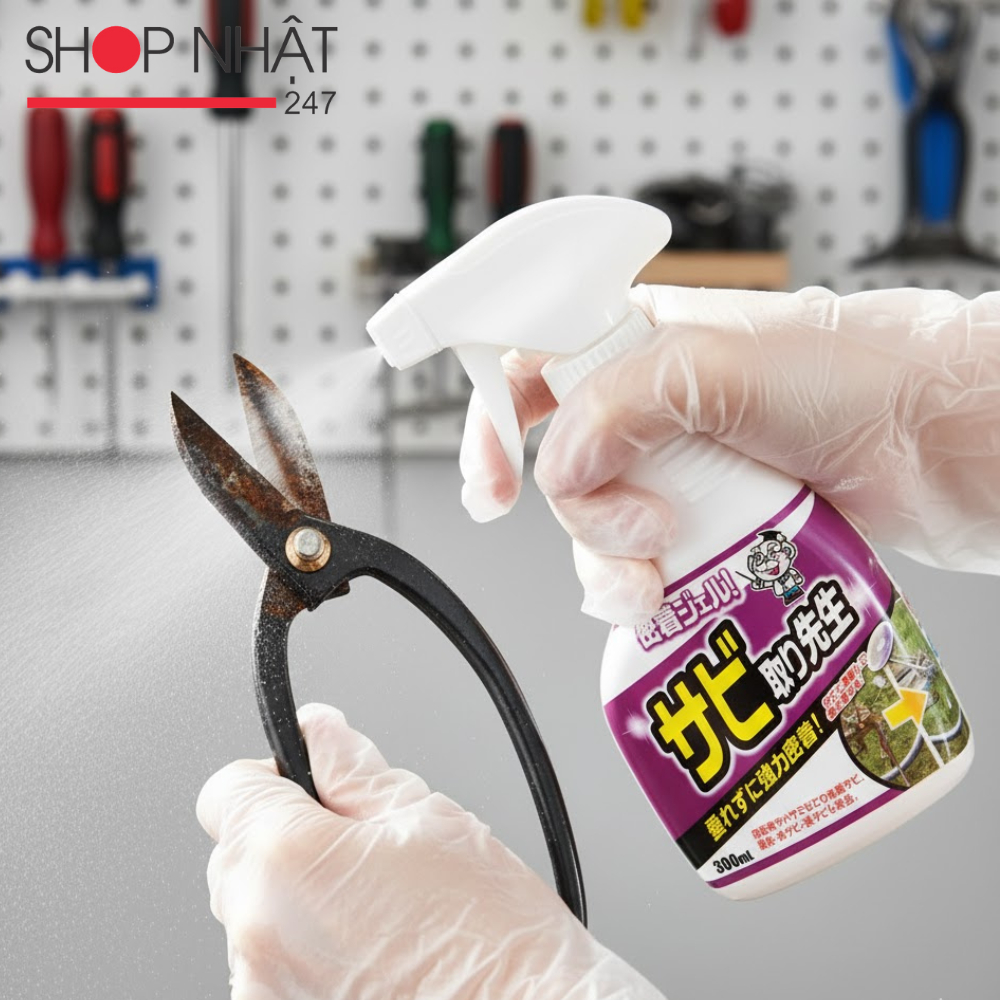 Chai xịt tẩy rỉ sét đồ dùng kim loại Cojit 300ml Dung dịch chống rỉ sét kim loại: thép, đồng, inox ... nội địa Nhật Bản