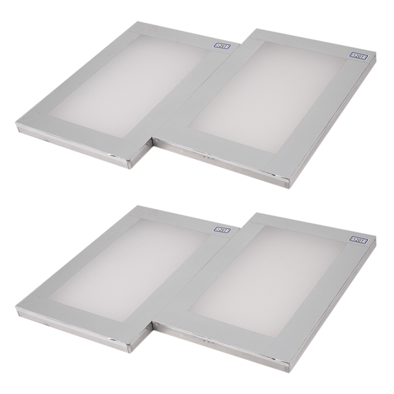 (ZVET) 4Pcs A4 Screen Printing Aluminum Frame Stretched 120T Silk Screen Polyester Screen for Printe