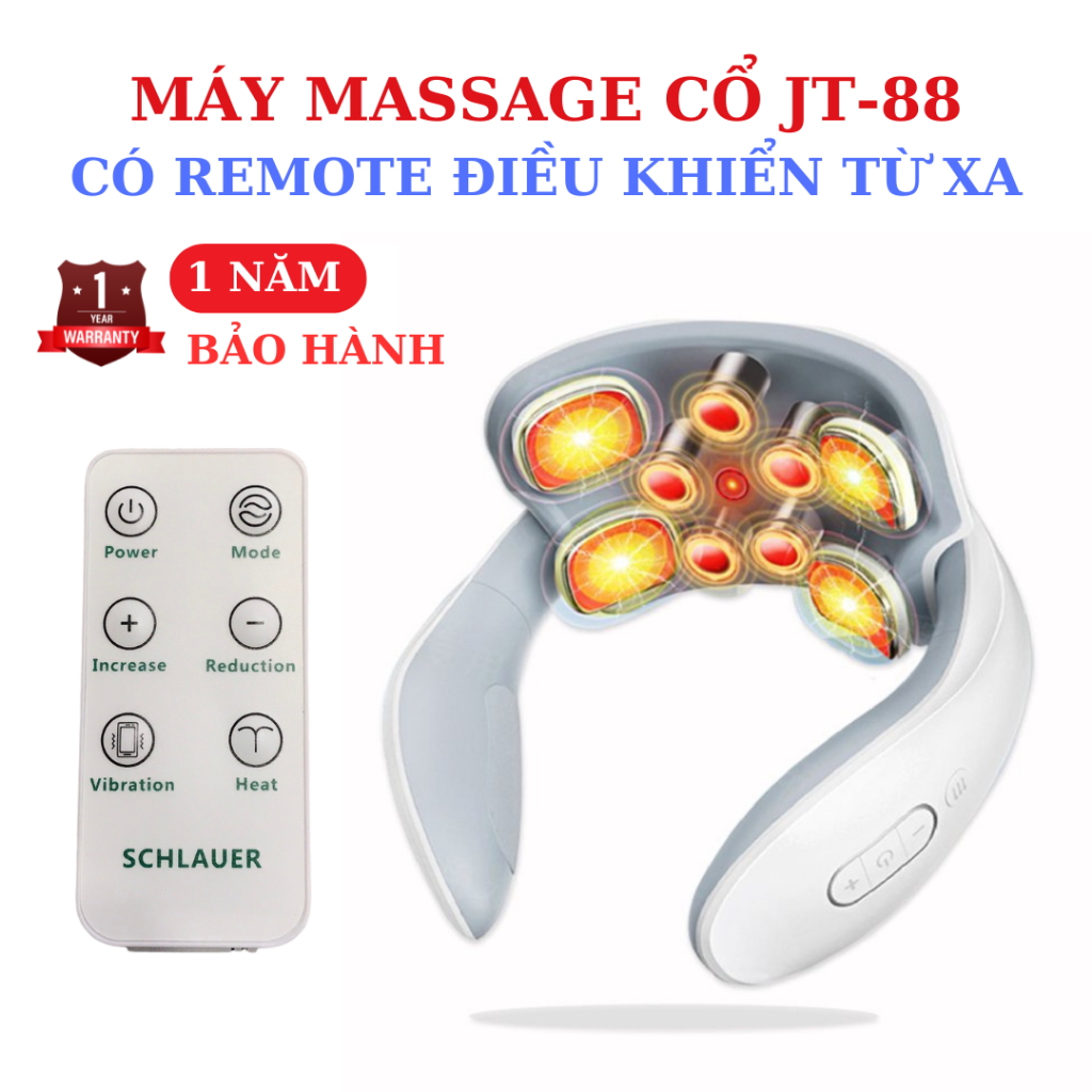 Mage Cổ Vai Gáy, Mát Xa Rung Động Cơ Học và Xung Điện Cùng 5 Đầu Rung  Liệu Nhức Mỏi JT88 BH 12T