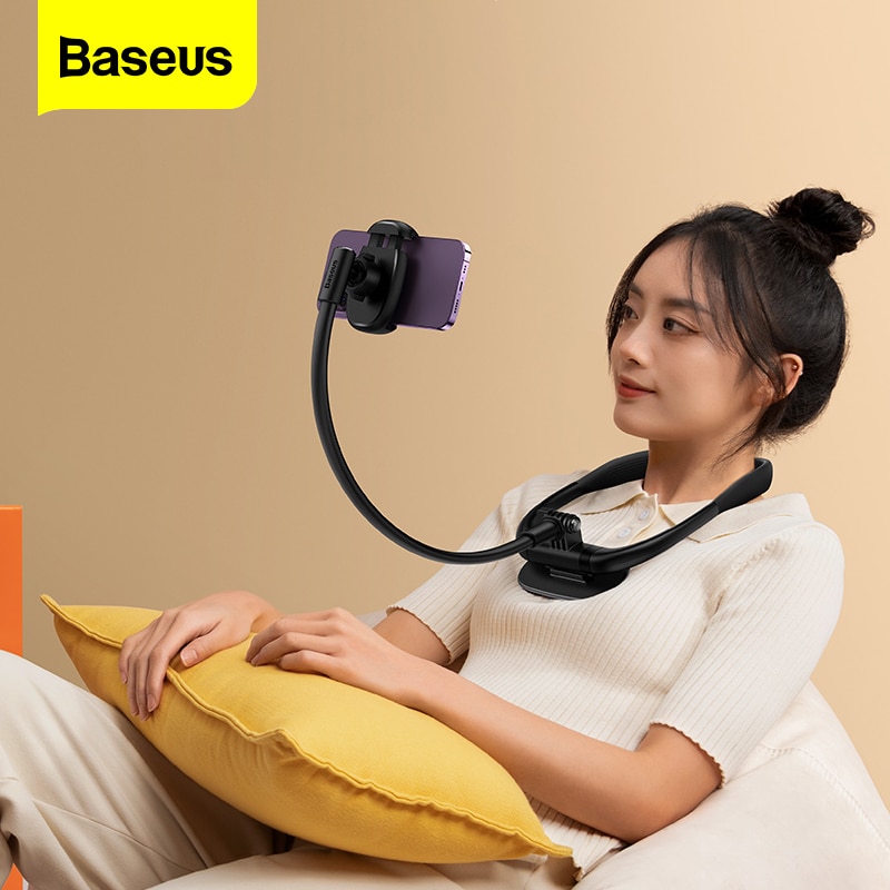Baseus cổ linh hoạt Giá để điện thoại đứng treo cổ Bracket bàn trên giường núi di động hỗ trợ điện thoại di động giá để điện thoại S cho 5.4-6.7 "điện thoại