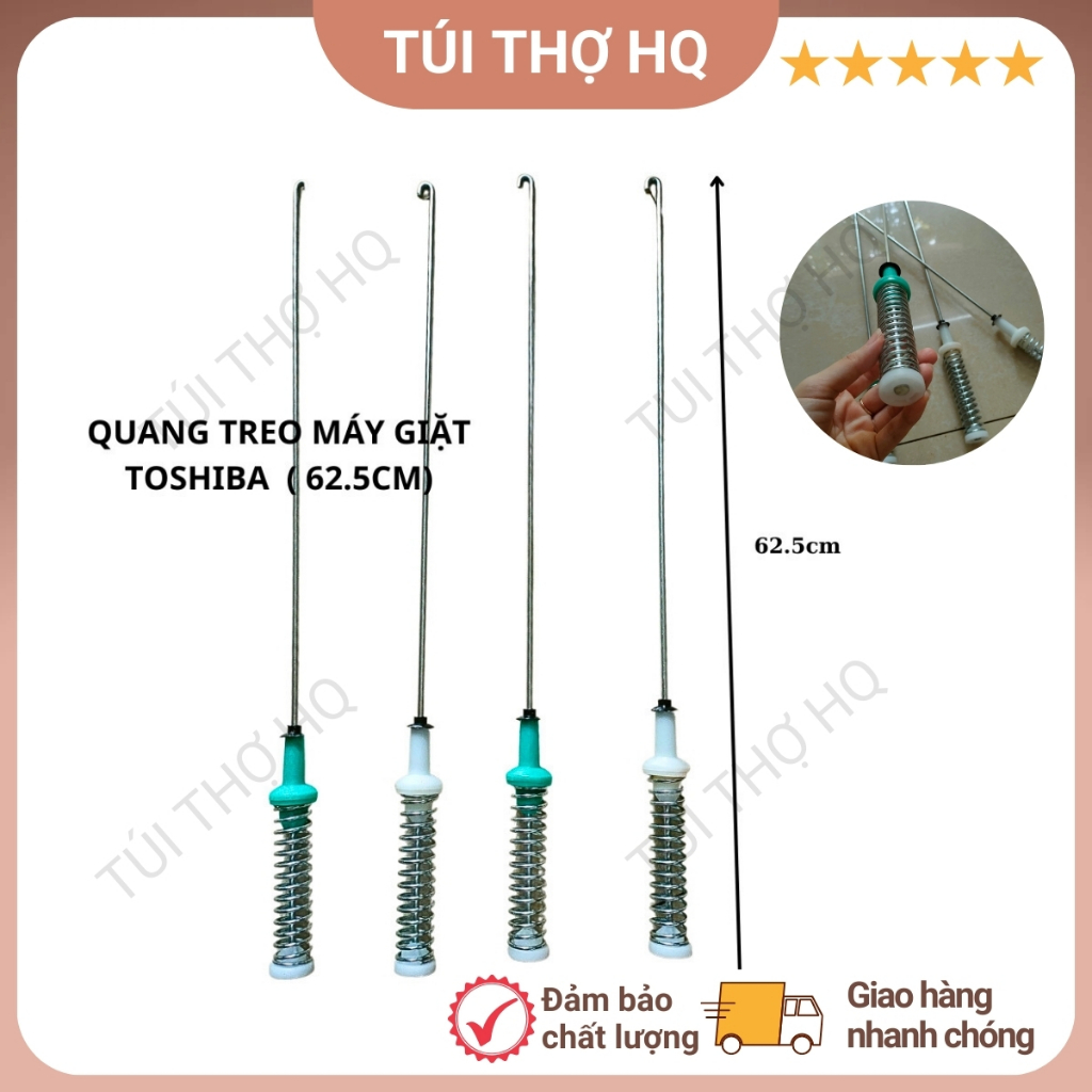 Bộ 4 quang treo lồng máy giặt TOSHIBA dài 625cm cho máy từ 105kg đến 12kg