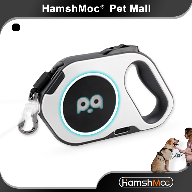 HamshMoc Retractable Dog Leash Automatic Pet Lead Rope Strong LED Light With Comfort Handle For Medium Large Dogs Walking ราคา 1,117 บาท*ส่งฟรี