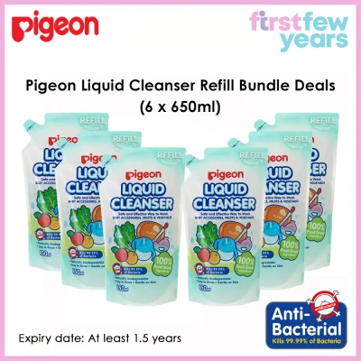 Pigeon Liquid Cleanser Refill Bundle Deals (6 x 650ml) Bundle of 6