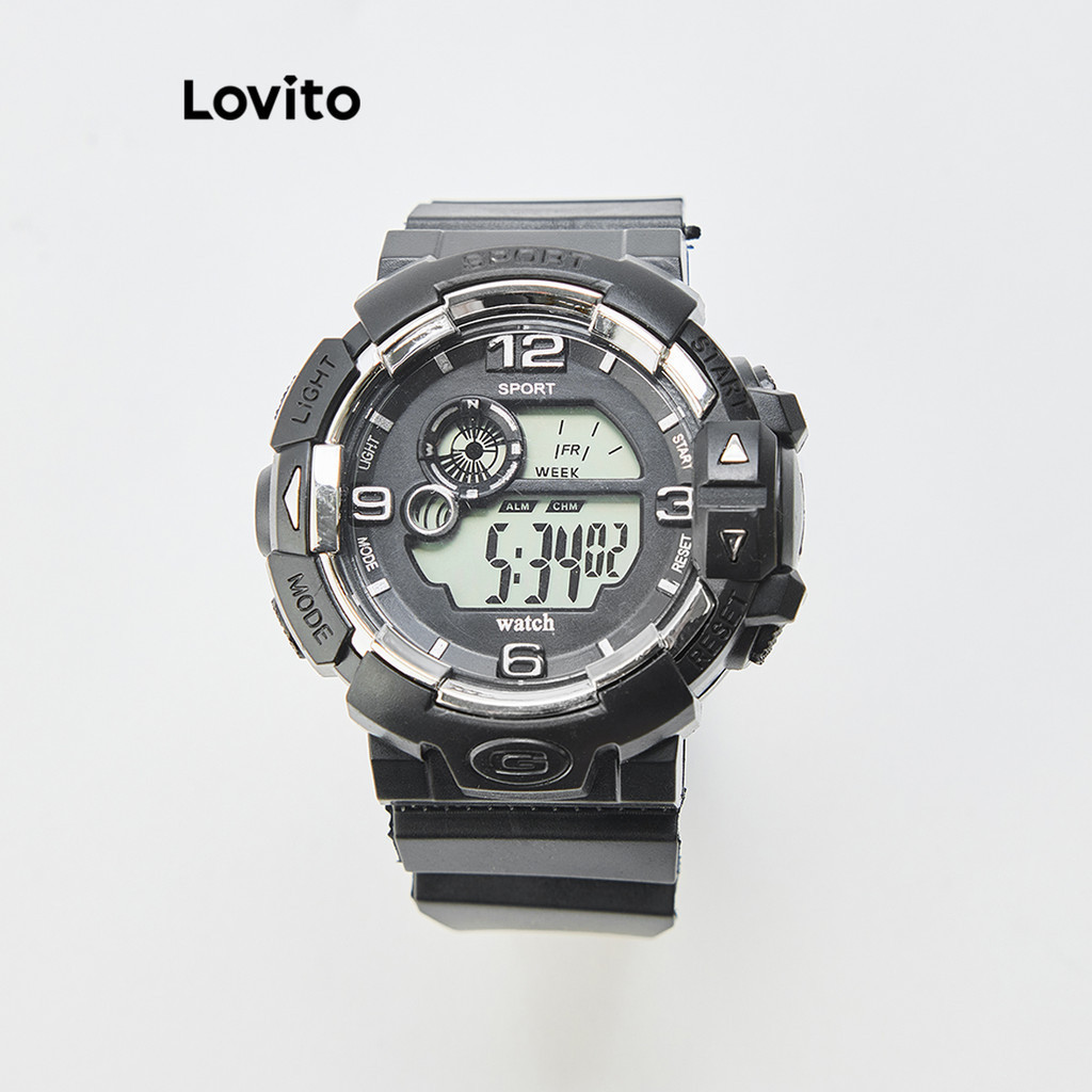 Đồng hồ thạch anh nữ Lovito chống thấm nước có đèn LED trơn thể thao dành cho LFA78180