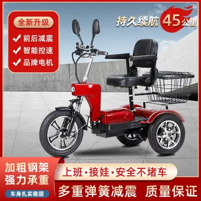 Binglan new electric tricycle adult family car small elderly scooter picking up children electric tricycle