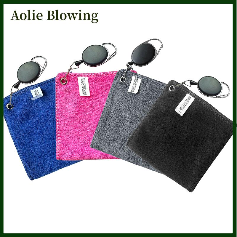 Aolie Golf khăn ướt và khô Golf làm sạch vải hoàn hảo cho người chơi golf làm sạch vải với có thể thu vào móc dễ dàng để thực hiện