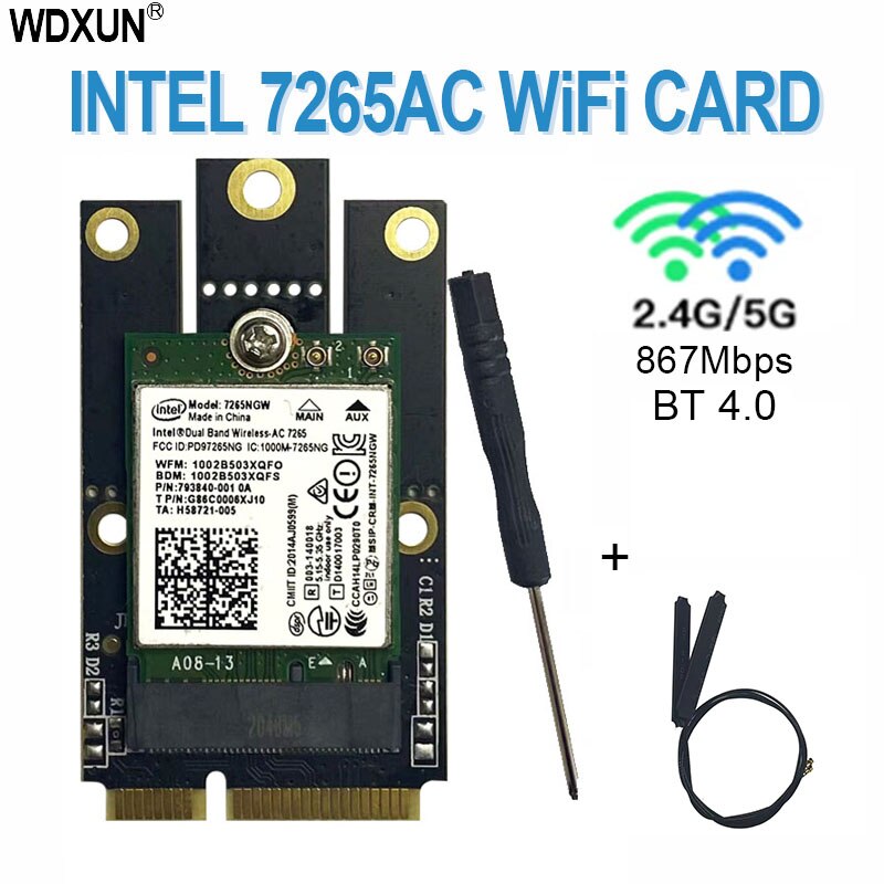 Dual band intel Wireless Card AC 7265 7265NGW ac7265 7265ac 802.11ac WiFi