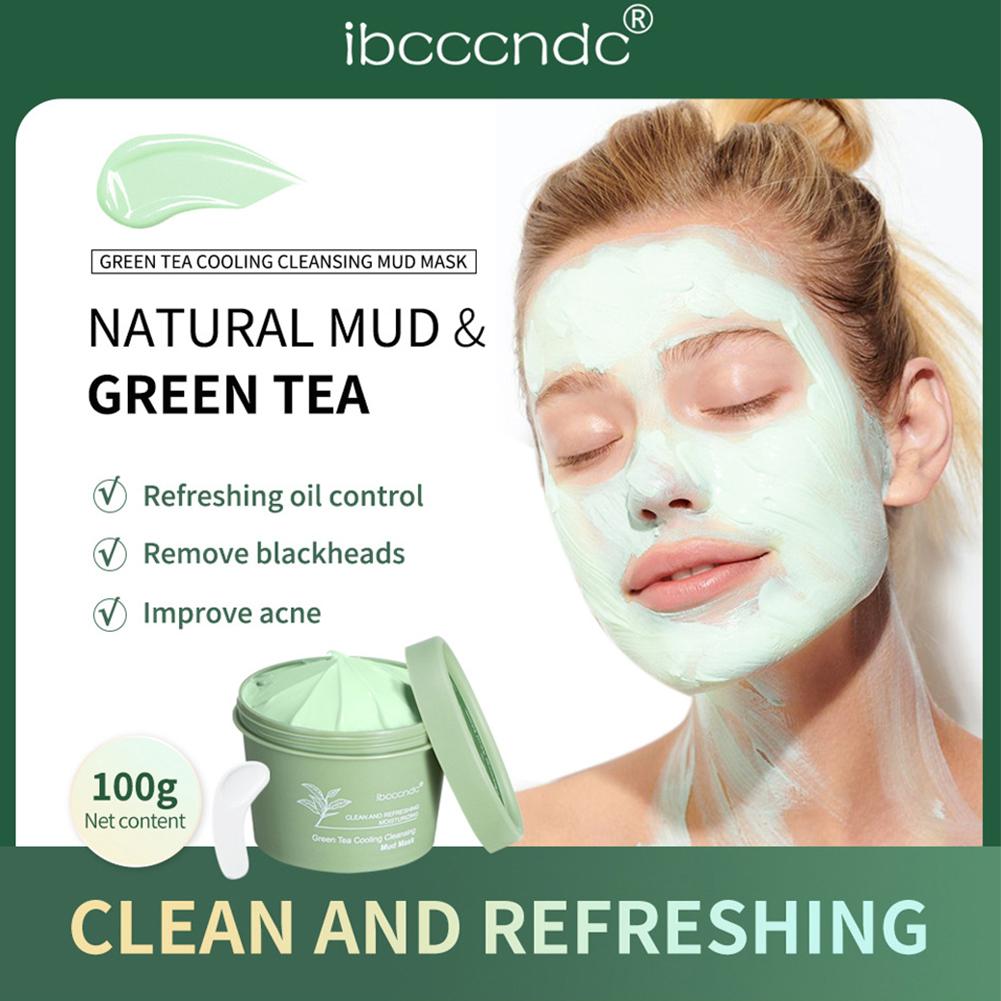 Ibcccndc 100g Green Tea Mud Film For Deep Cleaning, Shrinking Blackheads, Removing Pores And P0W5
