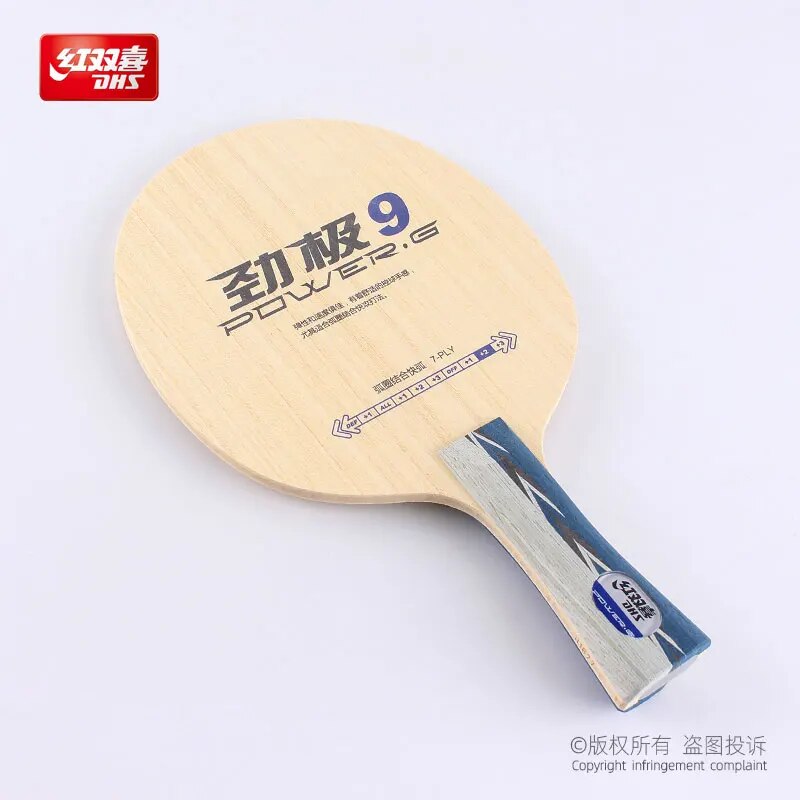 DHS điện G9 PG9 vợt bóng bàn (không có hộp) gỗ nguyên chất Lớp 5 cho vợt bóng bàn Blade Paddle PP.U2