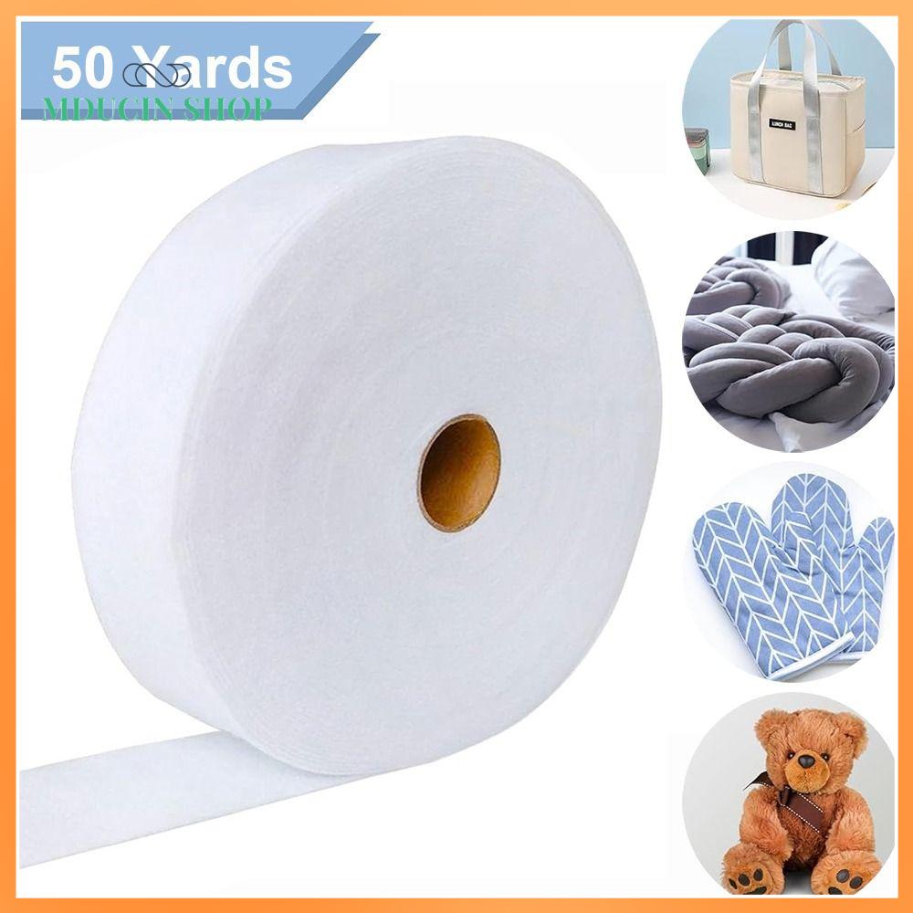 MDUCIN SHOP 45 thước Anh Cuộn bông pha polyester 2 1/4 inch Trắng Cuộn thạch  Phụ kiện may vá