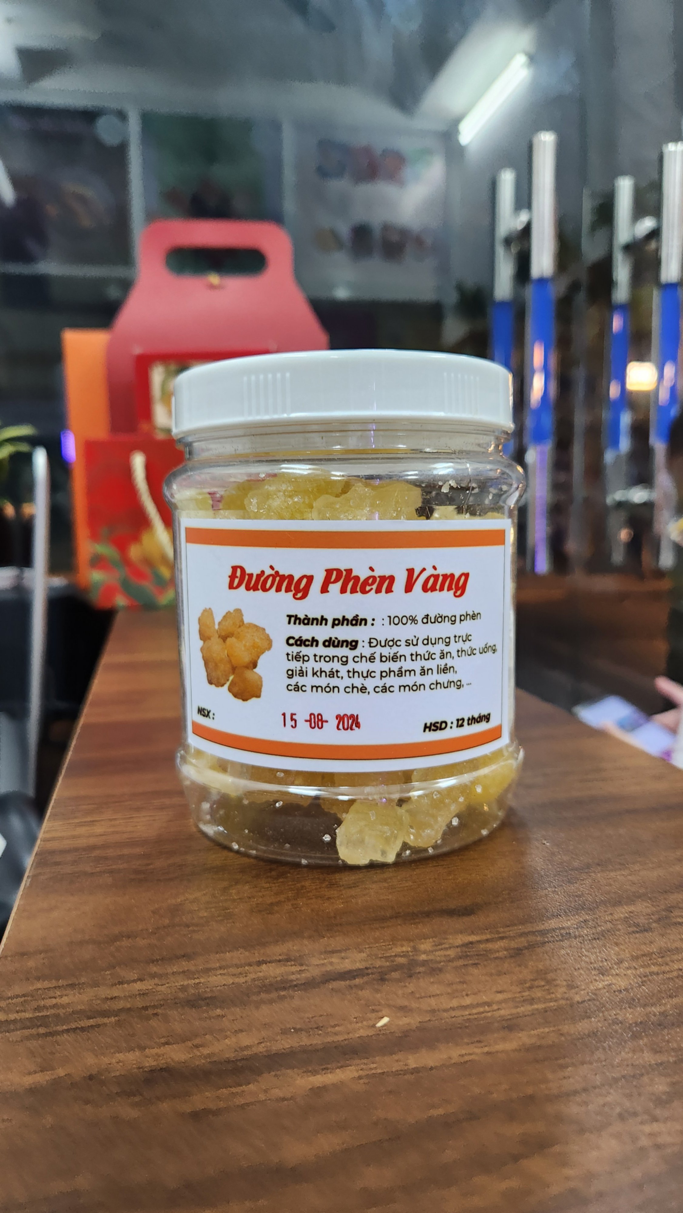 Đường phèn vàng Quảng Ngãi hộp 500g