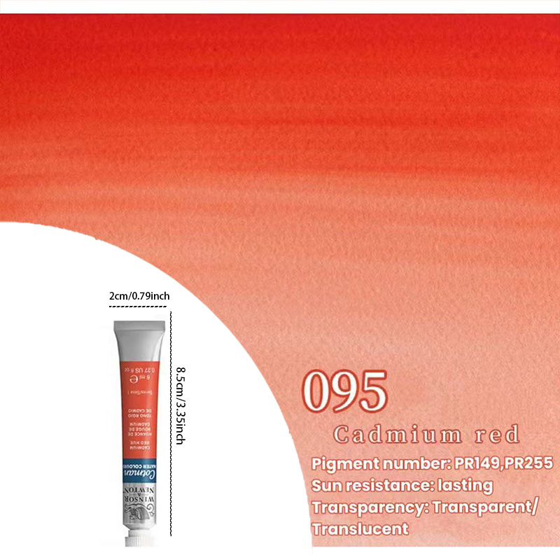 Winsor & Newton Cotman Transparent Watercolor Paint 8ml Tube Half Pan Solid Watercolor Single Tube 48 Colors Vivid Fine Cream Cost Effective
