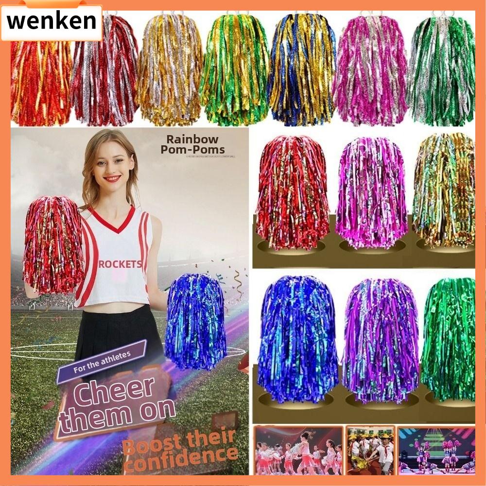 WENKEN Nhiều màu sắc Trò chơi Pom Poms PET Đi nào, đạo cụ! Quả bóng cổ vũ  30cm Trận đấu thể thao bóng vocal Đồ dùng câu lạc bộ