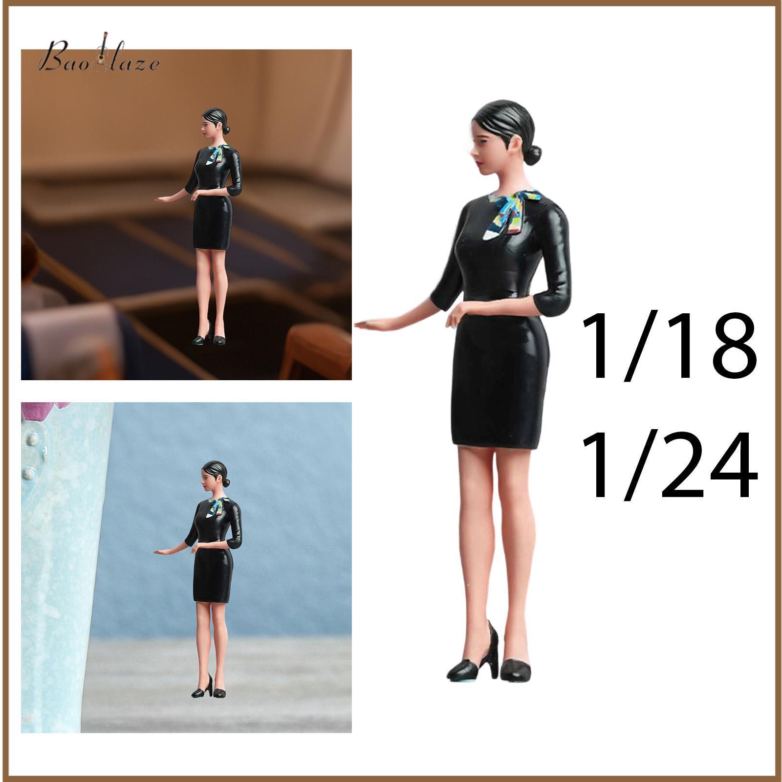 Hand Painted Miniature Girl Figure Resin Scene Props Realistic Airline Stewardess Model Tiny for DIY Scene Layout Decoration ราคา 44,549 บาท*ส่งฟรี