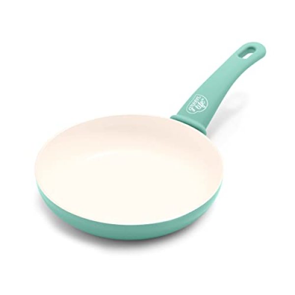 GreenLife Soft Grip Healthy Ceramic Nonstick, Frying Pan/Skillet, 8, Turquoise Singapore