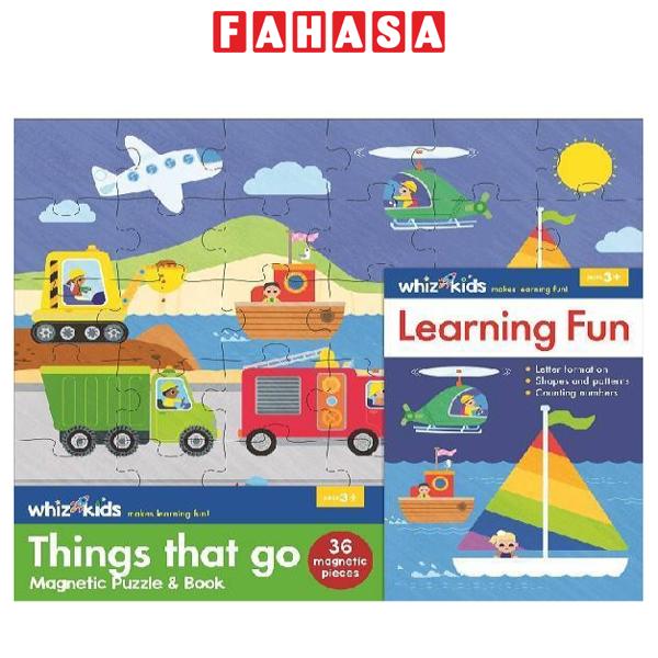 Fahasa - Whiz Kids Magnetic Puzzle And Book - Things That Go