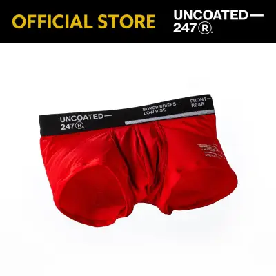 (UNCOATED 247 Store) Boxer Briefs - Low Rise (Stroke Red) Blank Corp