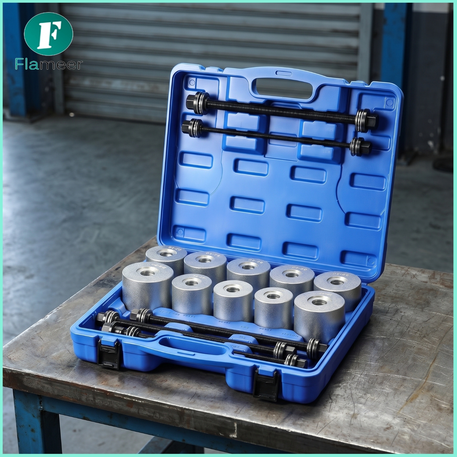 Flameer 27 Pieces Size-Marked Sleeves Vehicle Bushing Press Kit Threaded Rod Bushing Removal Tool Kit for Mechanics, Auto Repair Workers ราคา 11,255 บาท*ส่งฟรี
