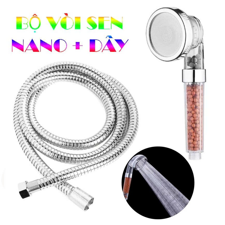 ComBo Bộ sen vòi inox tăng áp công nghệ Nano kháng khuẩn