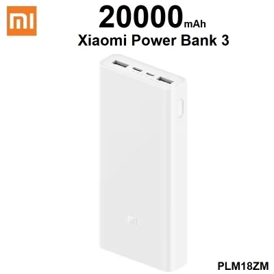 Xiaomi Mi 20000mAh Gen 3 Fast Charge Power Bank USB-C Two Way Quick Charge Powerbank PLM18ZM