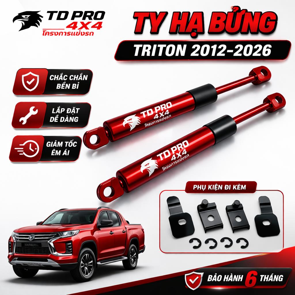 Ty Hãm Bửng Sau Mitsubishi Triton 2012–2026 TDPro - Ty Hạ Bửng Inox Cao Cấp Chính Hãng